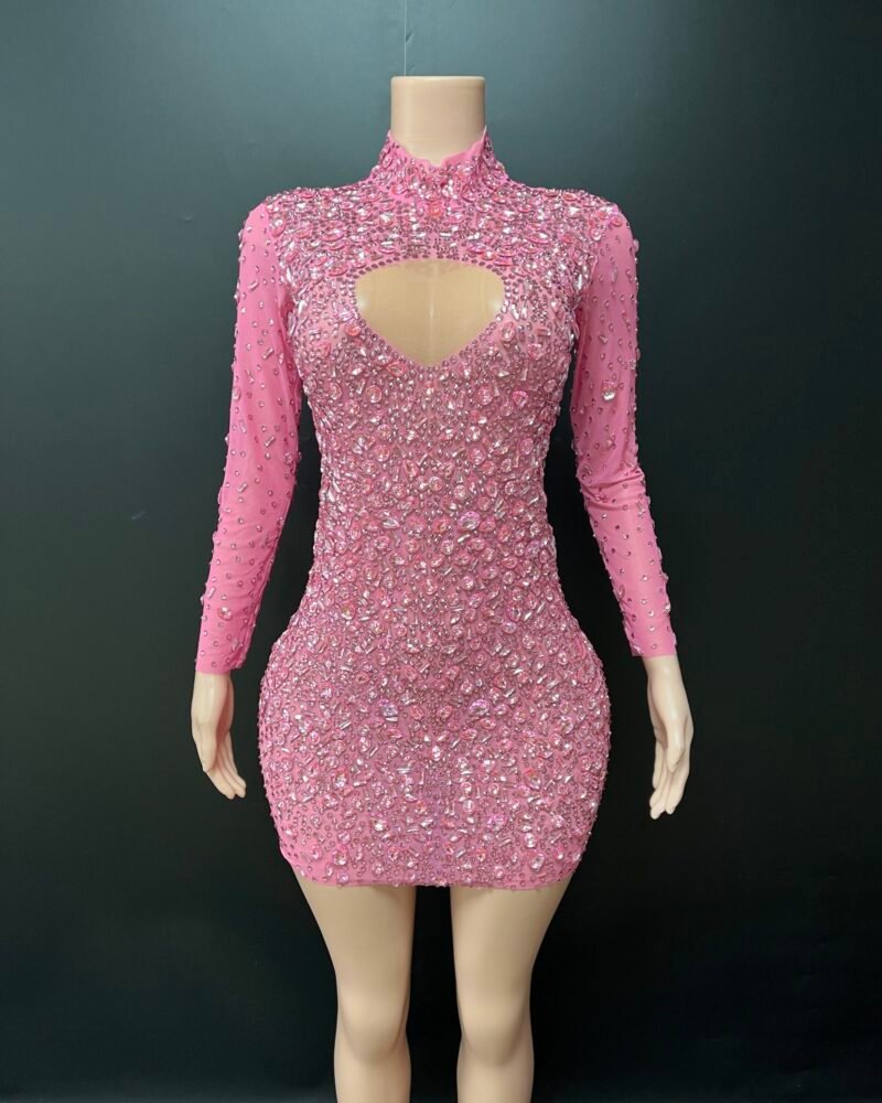 aurielle dress (mini length)pink