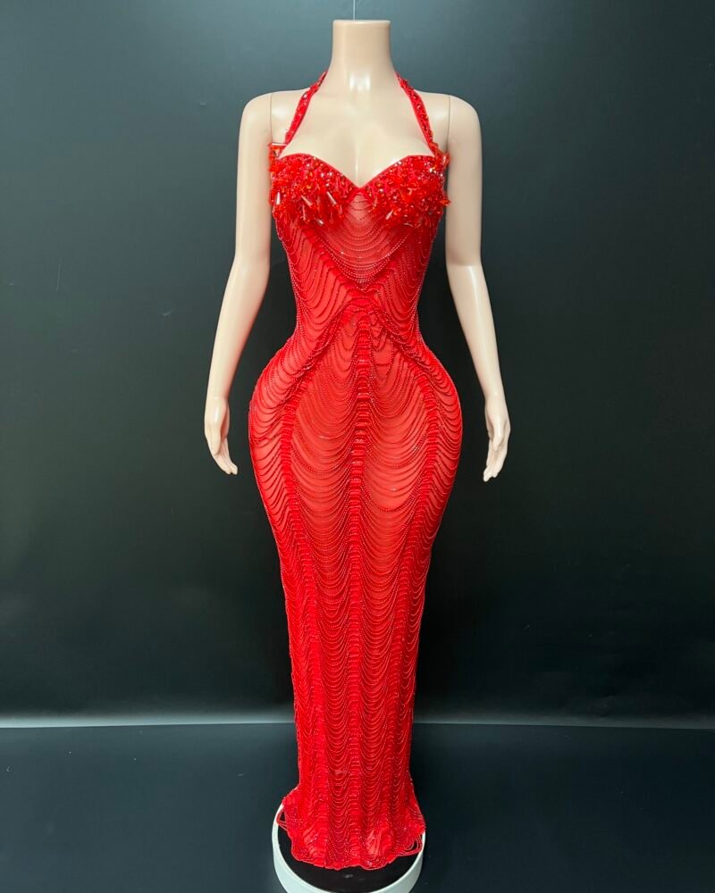 New Arrivals the halo chain dress (gold) (copy)