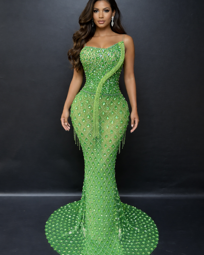 New Arrivals valentina dress (maxi length) green