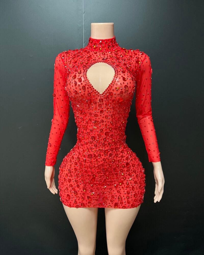 aurielle dress (mini length)red